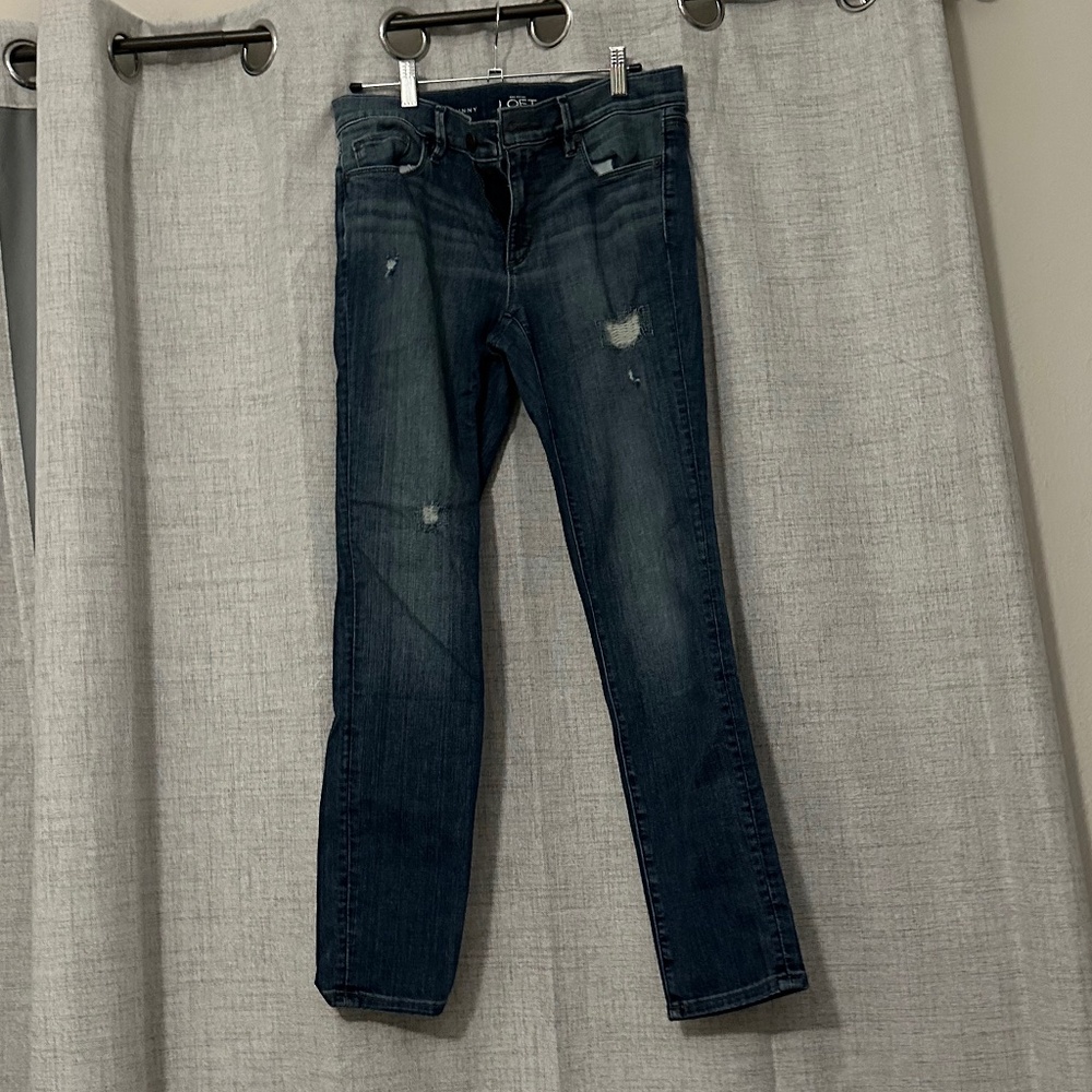 LOFT Modern Skinny Distressed Jeans Size 28/6P